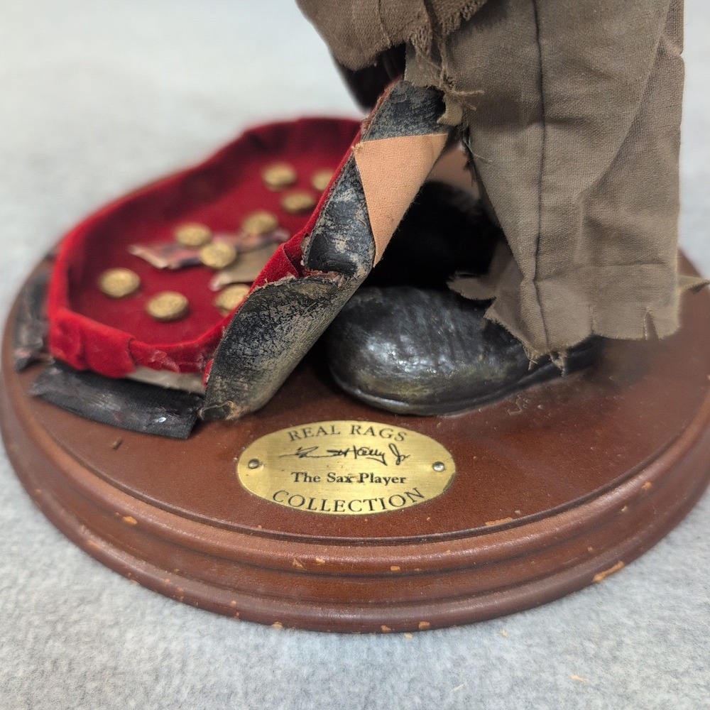 Vtg Emmett Kelly Jr Real Rags "The Sax Player" Clown Figurine Limited Edition - Picture 4 of 6